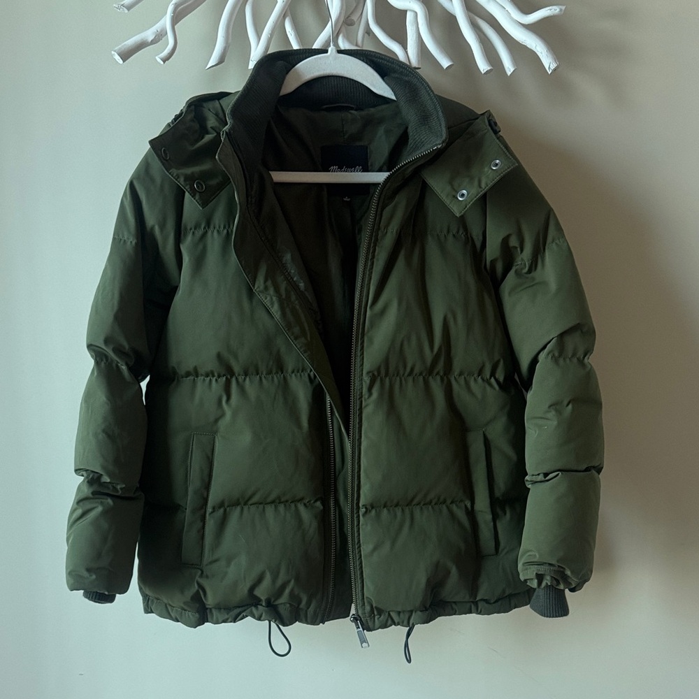 Madewell Olive Green Puffer Jacket